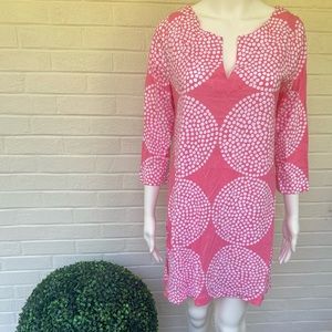 Cute coral 100% cotton dress